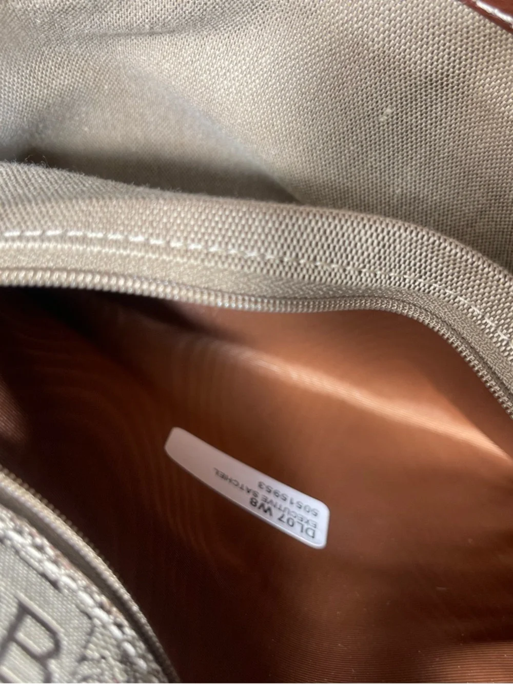 Dooney & Bourke Brown  work office Executive Satchel Signature Logo Canvas bag